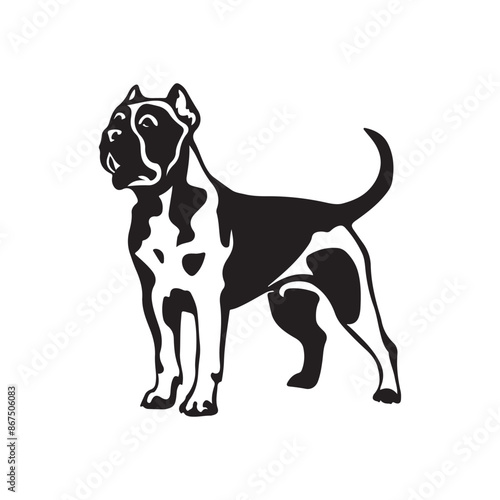 dog Cane Corso vector, logo design, silhouette illustration design  © Harunur