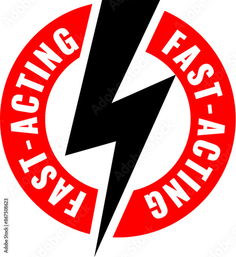 Fast acting vector icon