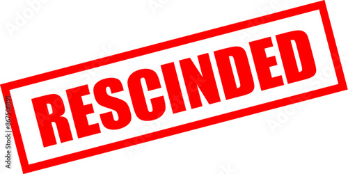 Rescinded vector red imprint