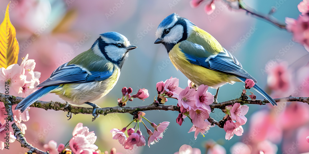 Fototapeta premium Beautiful Shot of the Blue Tit Bird