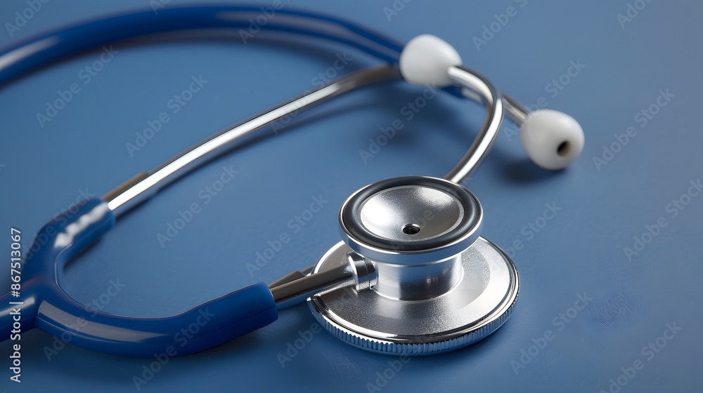 stethoscope for medical doctor diagnosis on blue health science laboratory background. stethoscope for medical doctor diagnosis on blue health science laboratory background.
