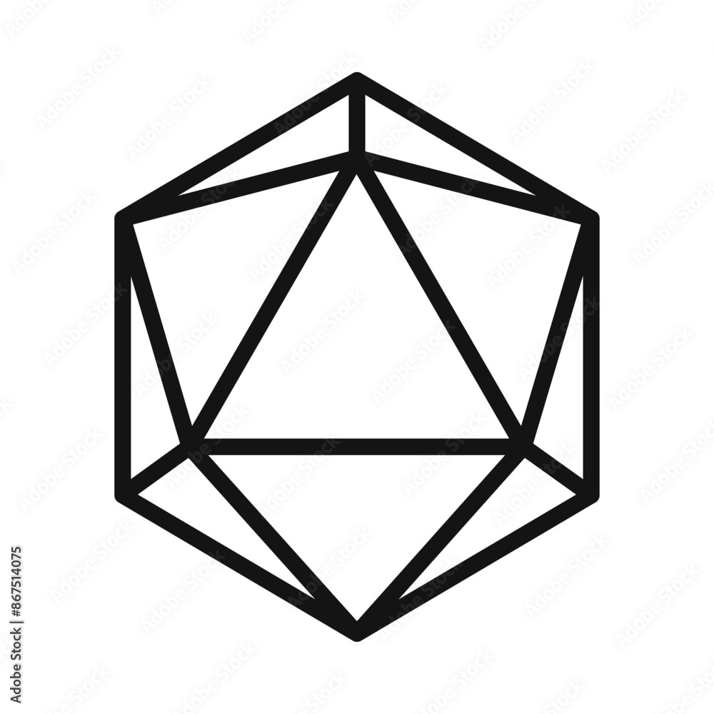 Dice D20 Icon Set Role-Playing Dice Illustrations for Gaming and Entertainment Dice D20 Icon Set Role-Playing Dice Illustrations for Gaming and Entertainment