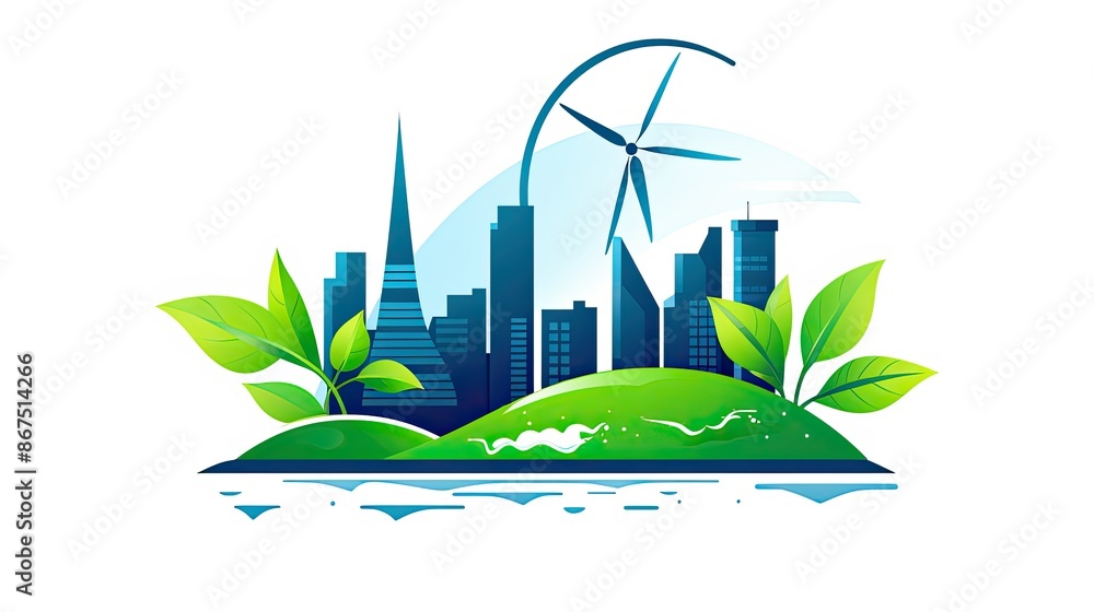 Eco-friendly energy symbol Eco-friendly energy symbol