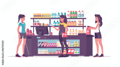 People shopping sportive nutrition healthy lifestyle