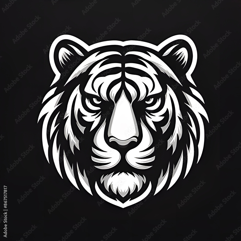 tiger head vector art illustration tiger head vector art illustration