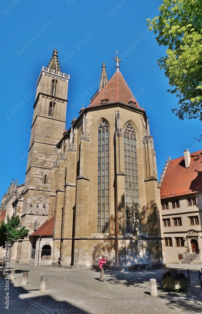 Fototapeta premium Rothenburg ob der Tauber, Jakobskirche, Ostansicht