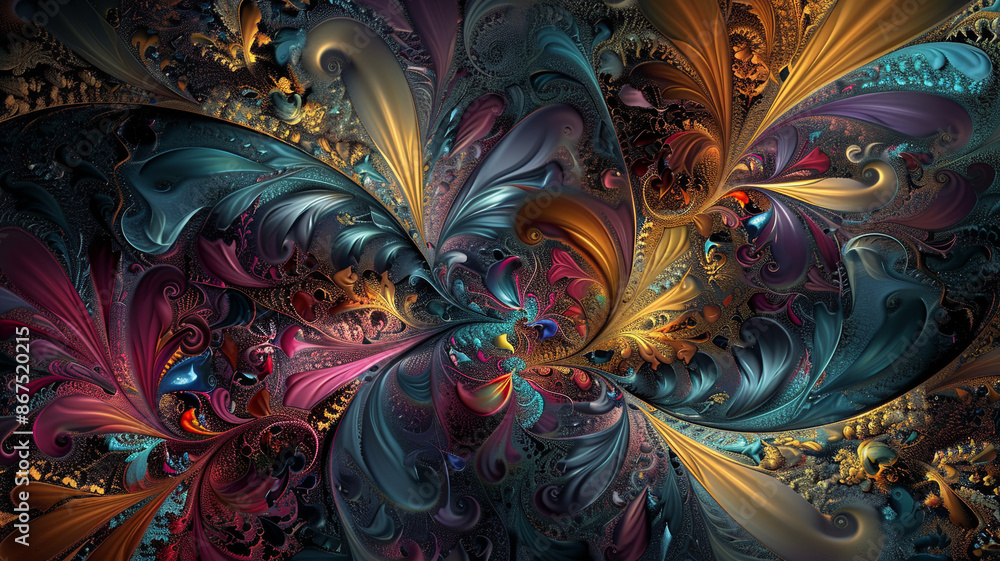 an abstract composition using jewel-toned colors to evoke a sense of opulence and luxury an abstract composition using jewel-toned colors to evoke a sense of opulence and luxury