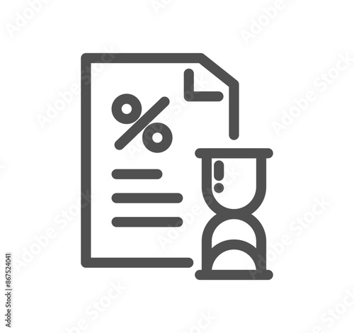 Credit rating related icon outline and linear vector.	
