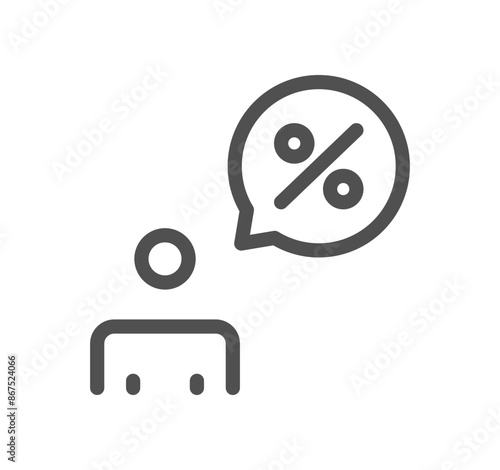 Credit rating related icon outline and linear vector.	
