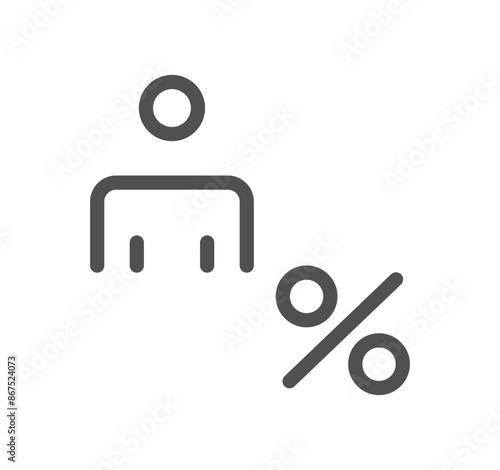 Credit rating related icon outline and linear vector.	

