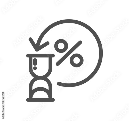 Credit rating related icon outline and linear vector.	
