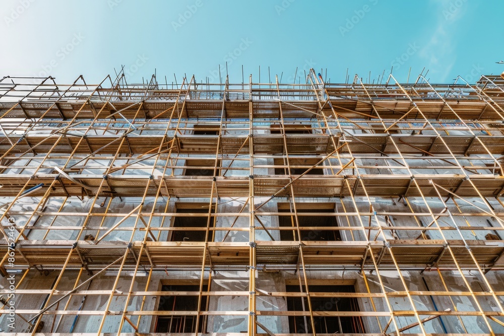 Construction Scaffolding on Tall Building Construction Scaffolding on Tall Building