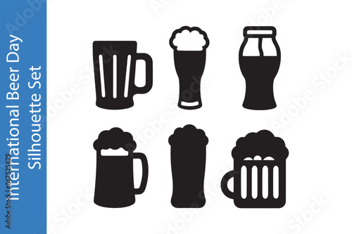 International Beer Day Icon Set