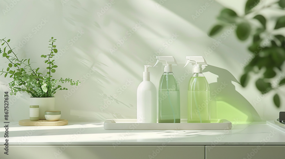 Eco-Friendly Detergents in a Sparkling Modern Kitchen Eco-Friendly Detergents in a Sparkling Modern Kitchen