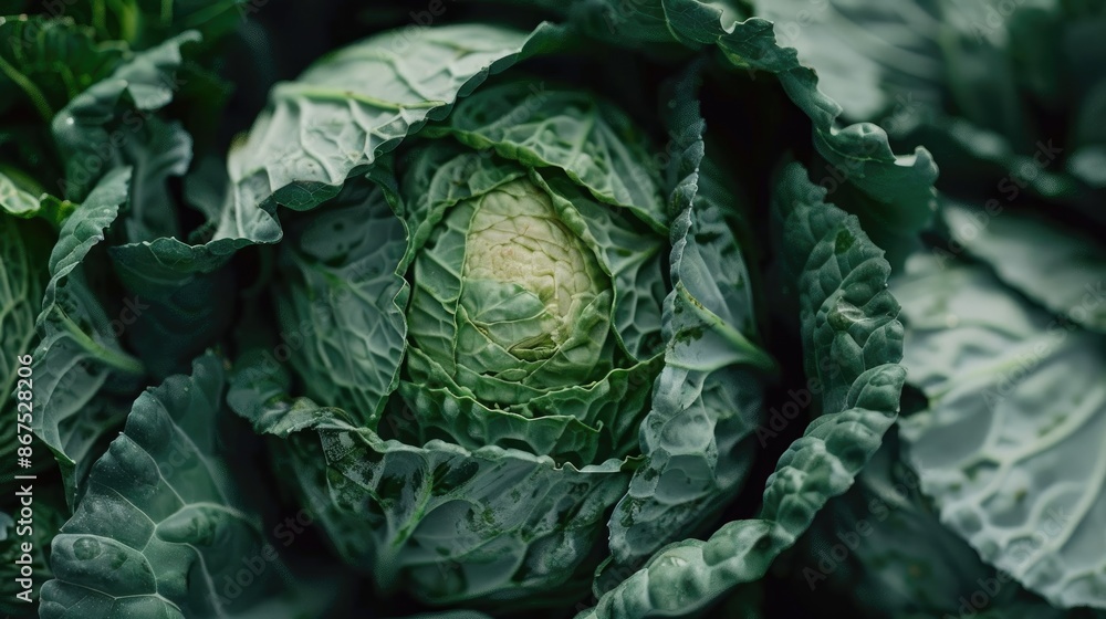 Close up Image of Recently Harvested Cabbage Close up Image of Recently Harvested Cabbage