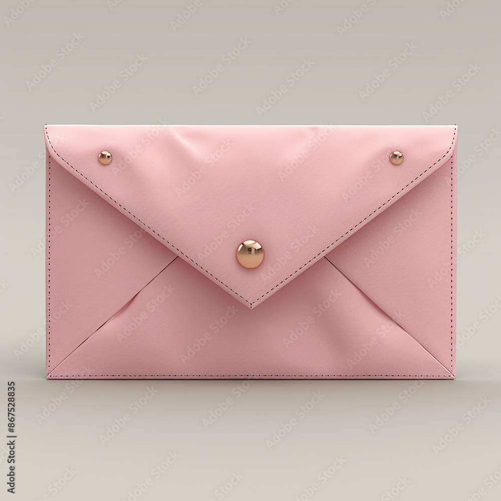 Paper envelope in a soft pink tone. AI generative Paper envelope in a soft pink tone. AI generative