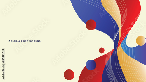 Gradient flowing geometric pattern background texture for poster cover design. Minimal color abstract gradient banner template. Modern vector waveform