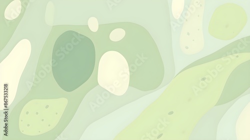 Abstract Shapes and Textures in light green Tones. Artistic Background