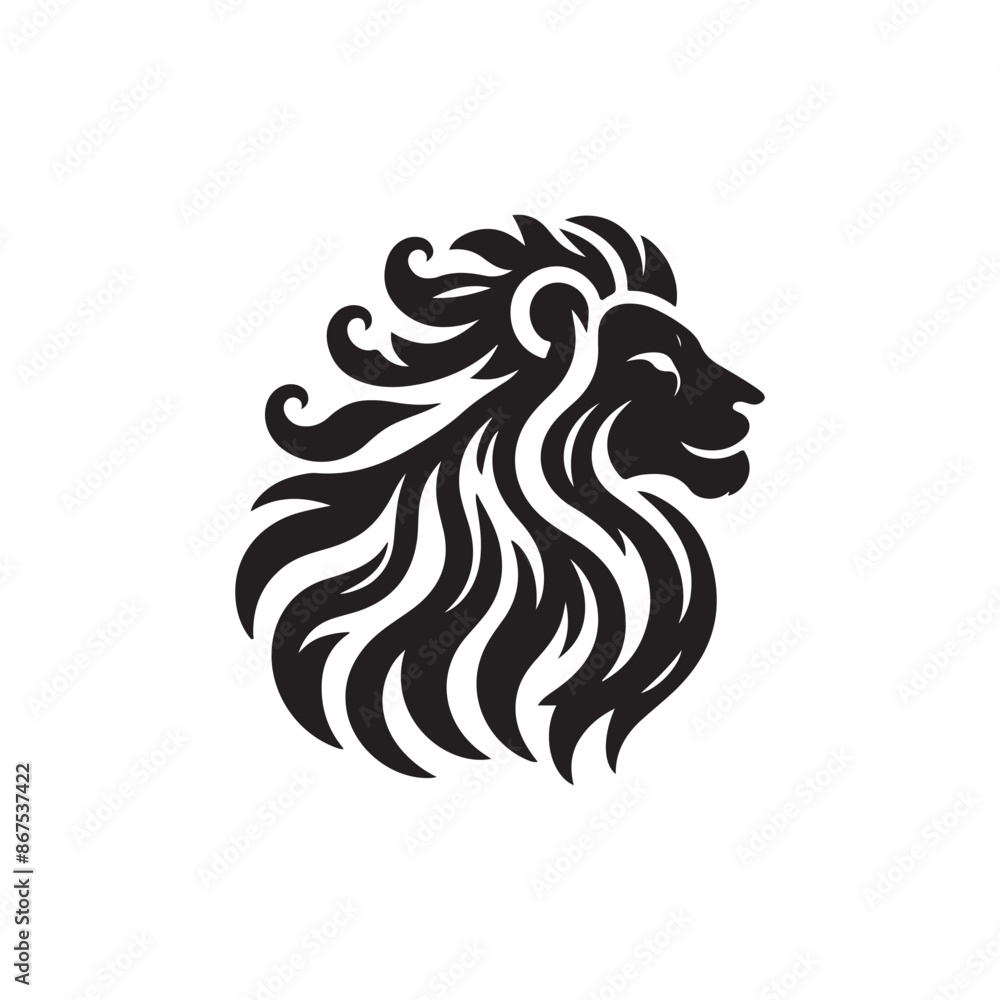 Fototapeta premium vector set of lion silhouette logo Lion collection.