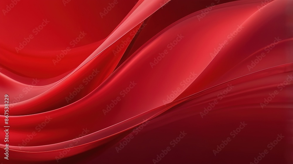 Movement of the thin red cloth waves Abstract design Movement of the thin red cloth waves Abstract design