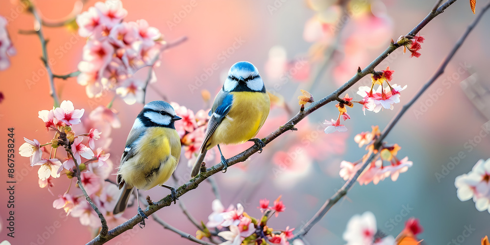 Beautiful shot of the blue tit bird Beautiful shot of the blue tit bird