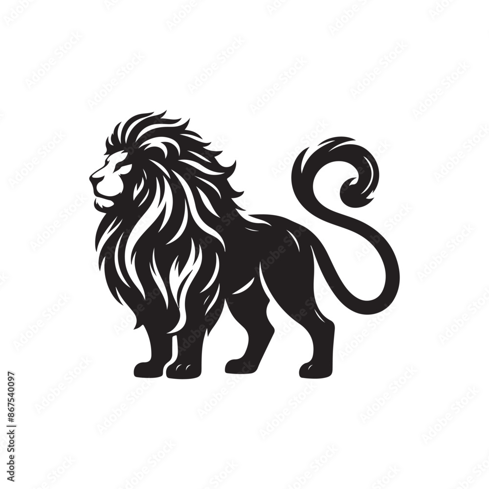 Obraz premium vector set of lion silhouette logo Lion collection.