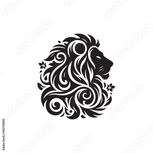 vector set of lion silhouette logo Lion collection.