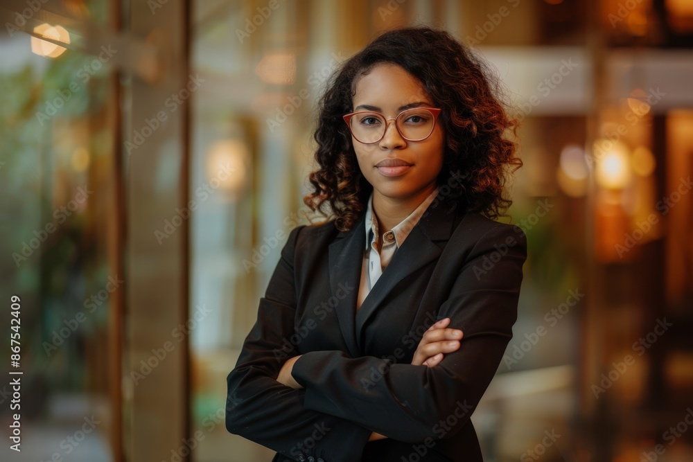 Professional Woman in Business Attire with Arms Crossed Professional Woman in Business Attire with Arms Crossed
