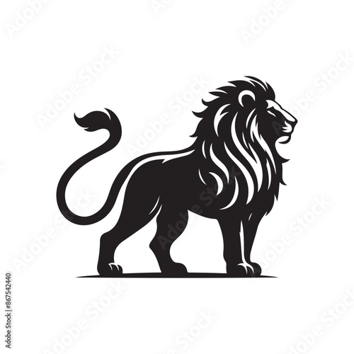 vector set of lion silhouette logo Lion collection.