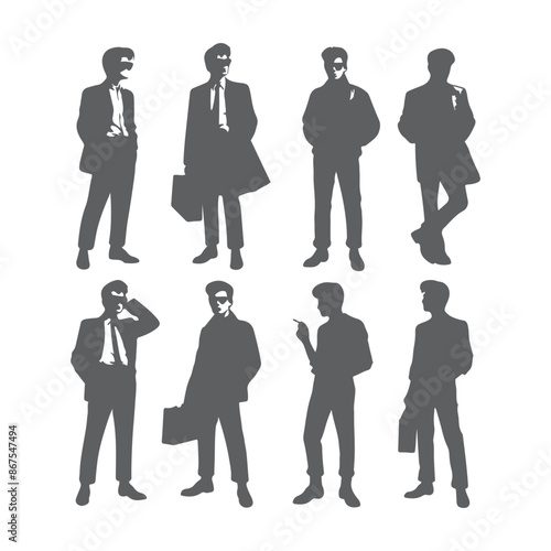 Soul Party Time. Dancers of soul silhouette funk or disco. People in 1980s, eighties style clothes dancing disco, funk, soul and disco music - 60s, 70s style
