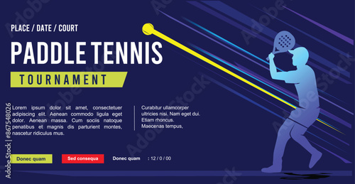 Great attractive modern and memorable Paddle tennis poster for competition and tournament event