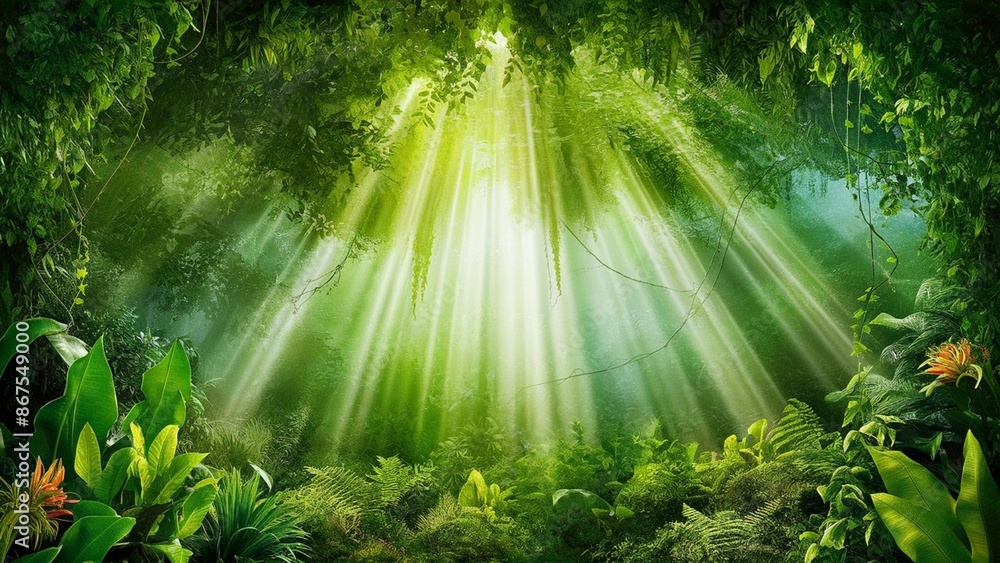 sunlight in the forest sunlight in the forest