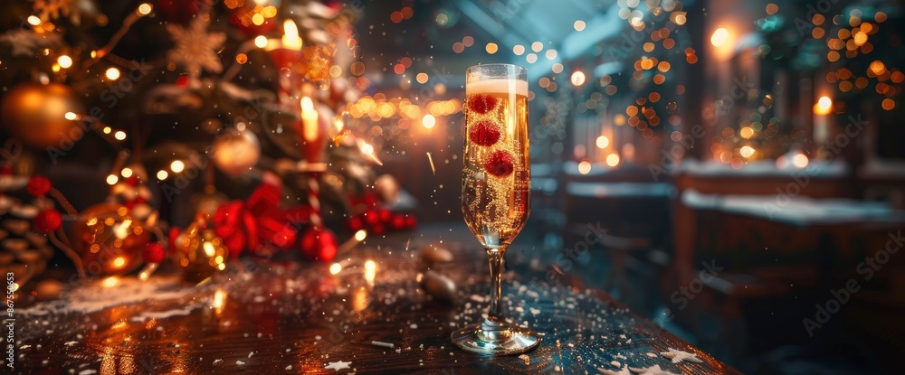 Obraz premium New Year Celebration With Champagne