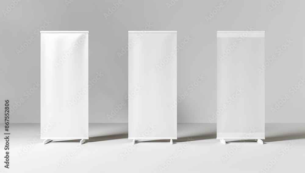 Blank Roll Up Banner Stands Mockup Blank Roll Up Banner Stands Mockup
