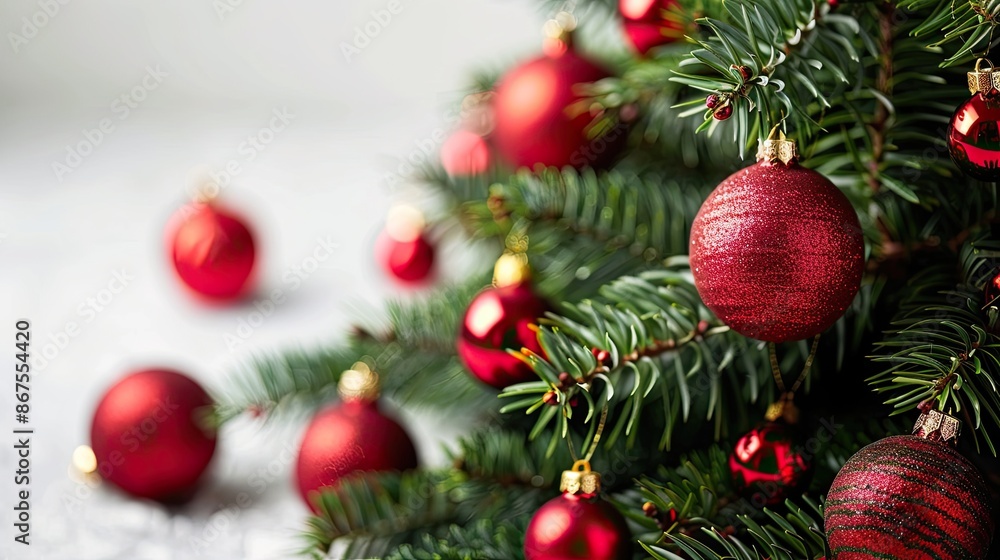 Christmas Tree with Decorations. Copy Space Christmas Tree with Decorations. Copy Space