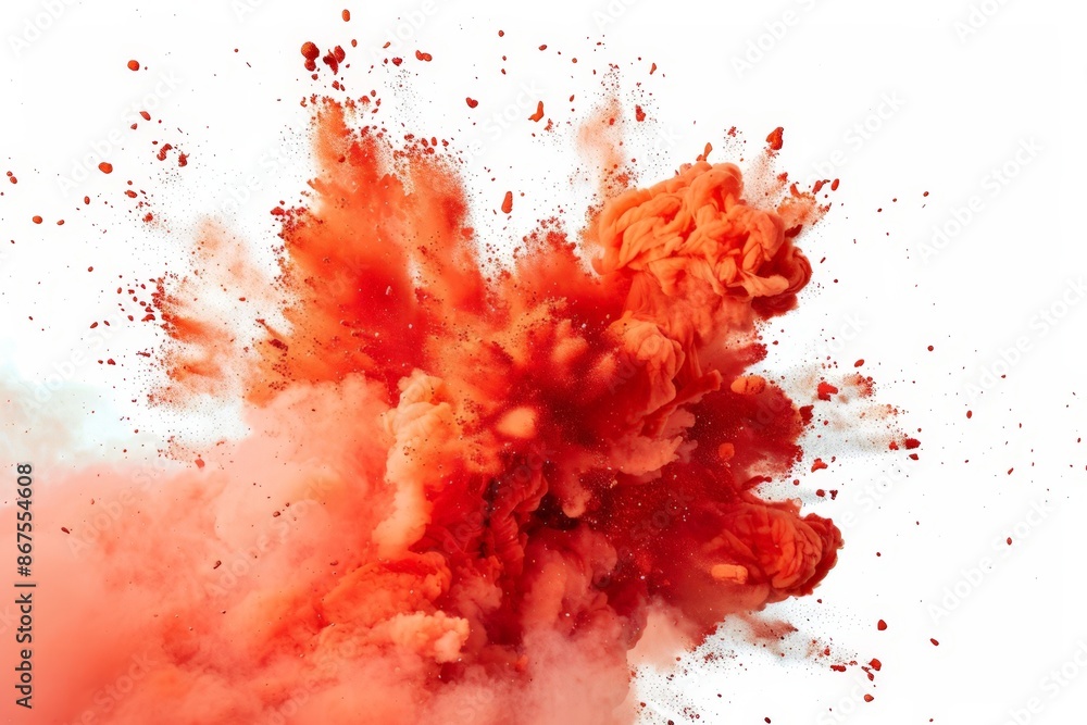 Explosive Red Powder Cloud Explosive Red Powder Cloud
