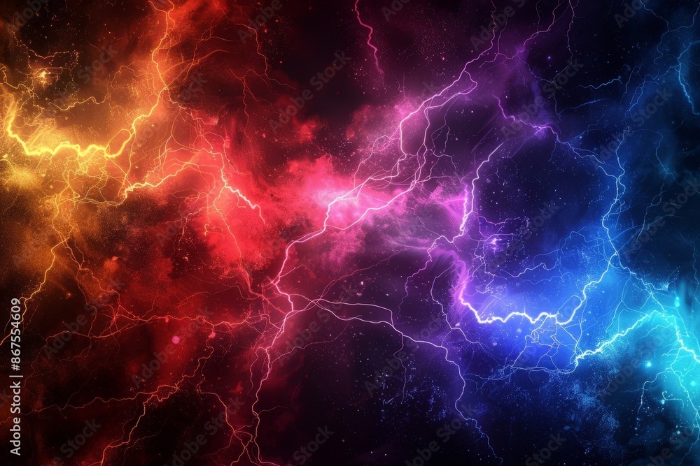 Vibrant Cosmic Light Show with Streaks of Red, Pink, Purple, and Blue Vibrant Cosmic Light Show with Streaks of Red, Pink, Purple, and Blue