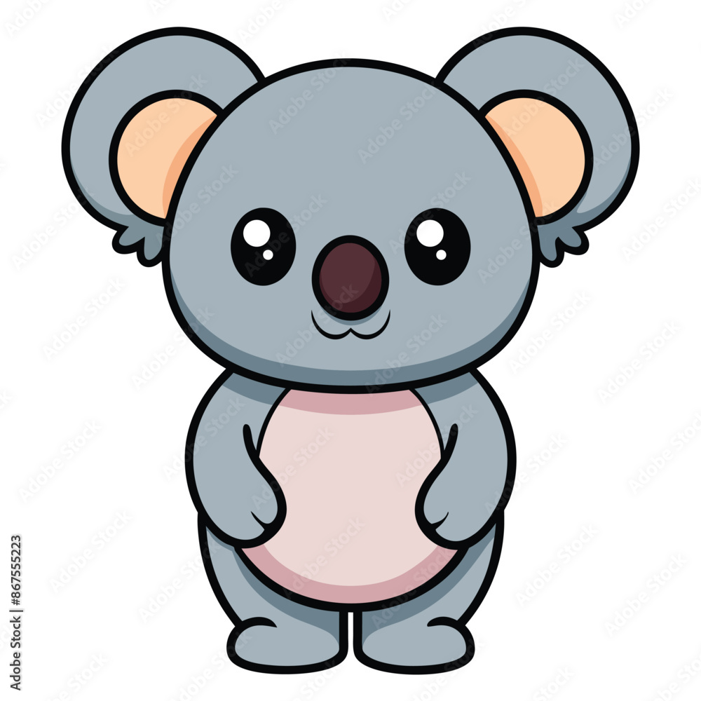 Obraz premium Cute Koala Cartoon Vector Icon Illustration.