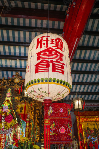 oi An, Vietnam - 8 Feb, 2024: Interior of the Quan Cong Temple. Hoi An Ancient Town, Quang Nam Province photo