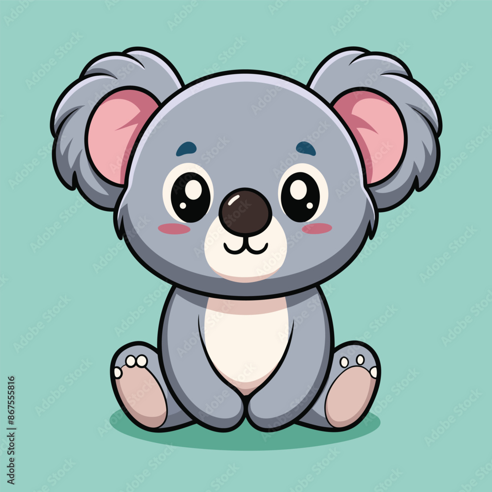 Cute Koala Cartoon Vector Icon Illustration. Cute Koala Cartoon Vector Icon Illustration.