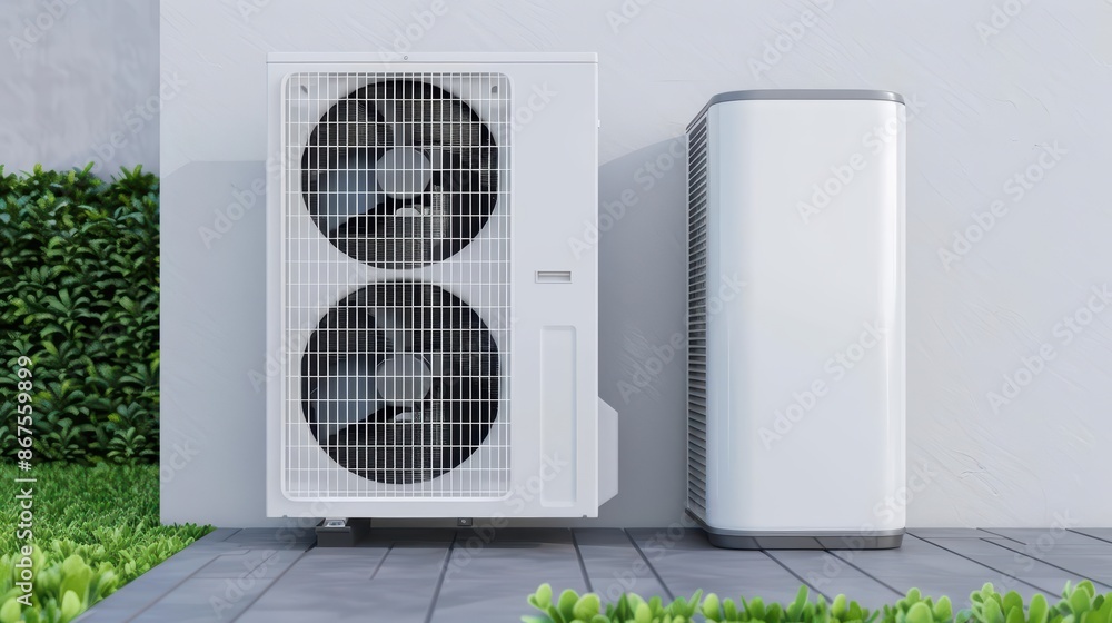 Fototapeta premium Heat pumps providing efficient heating and cooling solutions