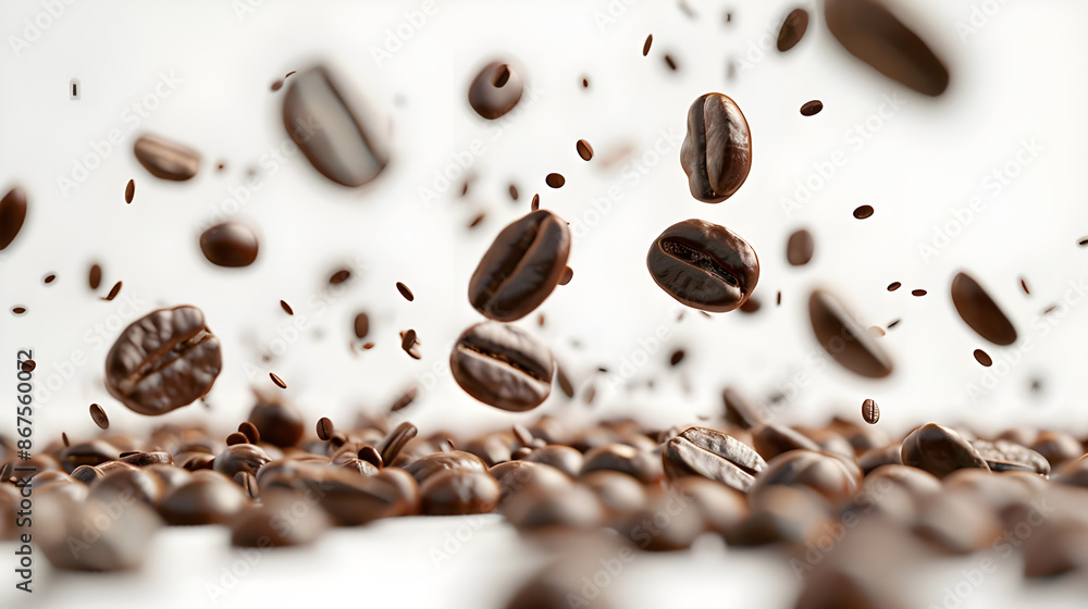 Obraz premium coffee beans on white background