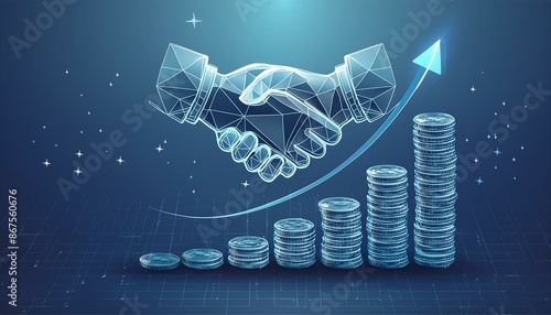 Successful Partnership and Revenue Growth Concept