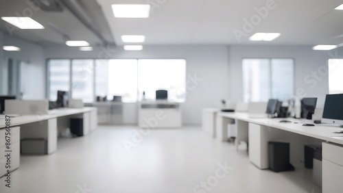 Wallpaper Mural Out of focus empty office background. Blurred bright office background. Torontodigital.ca