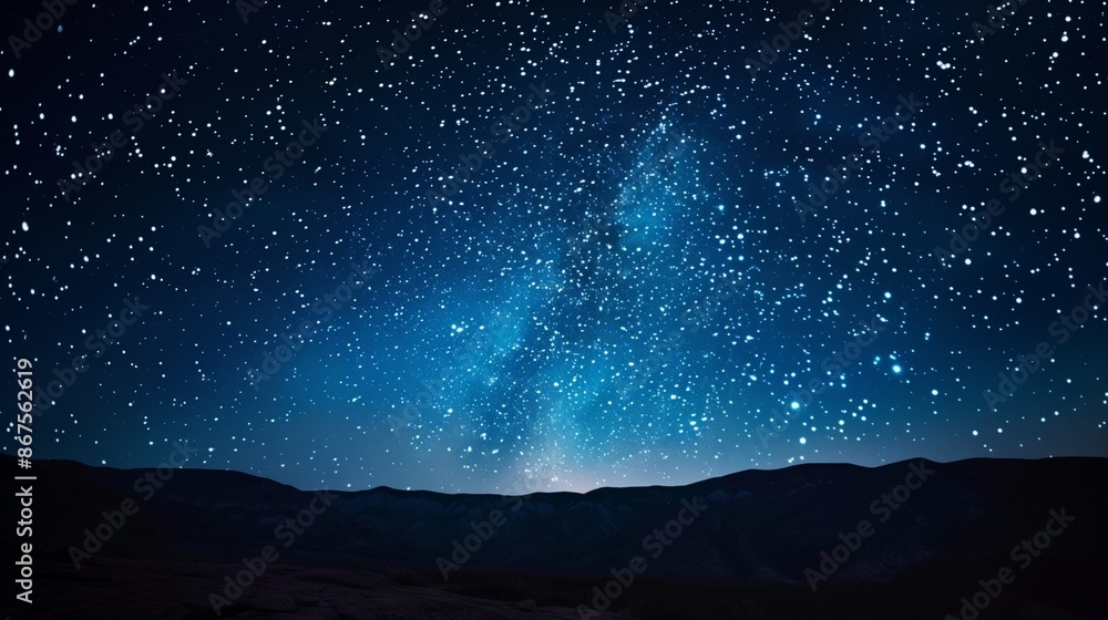 Obraz premium Night Sky Illuminated with Stars and the Milky Way