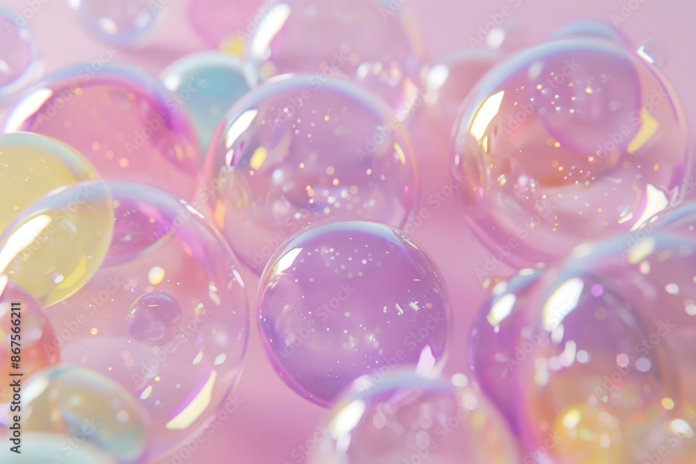 Bubbles in Pastel Hues: Soft, Glossy Bubbles in a Rainbow of Colors Bubbles in Pastel Hues: Soft, Glossy Bubbles in a Rainbow of Colors