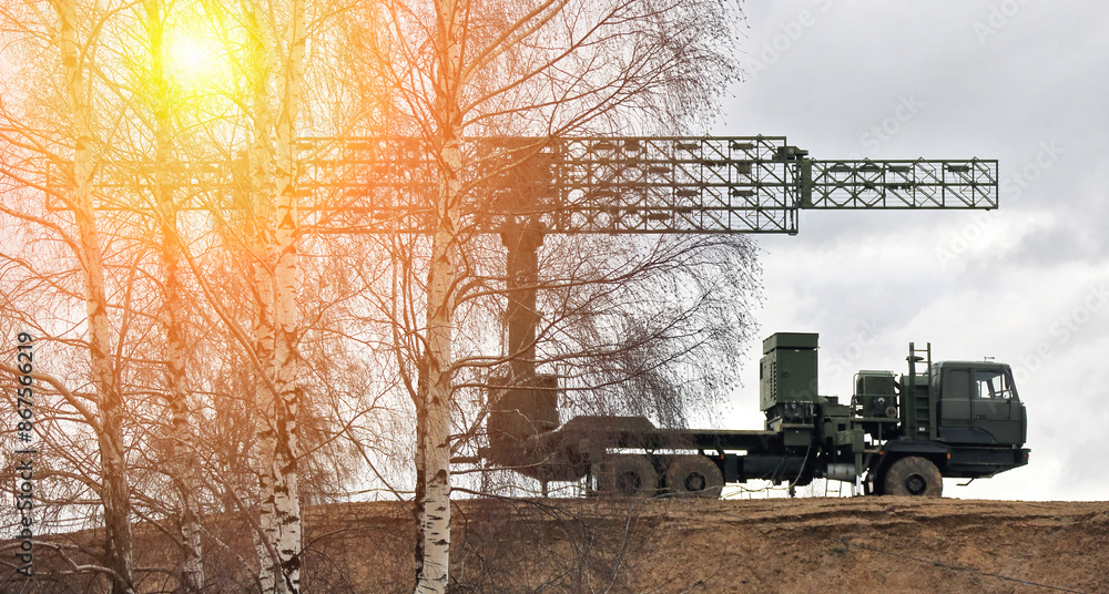 A Military Radar System in the Evening Sun A Military Radar System in the Evening Sun