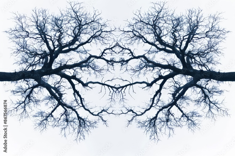 Obraz premium Bare Tree Silhouette Against Sky