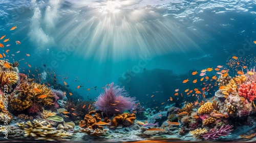 enchanting underwater view near Karpathos island in Greece