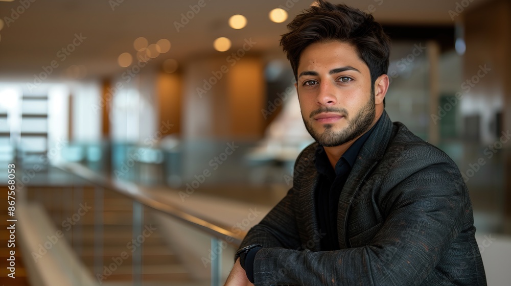 Portrait of Young Professional Man with Beard in Modern Office Setting, Space For Copy Text
Portrait of Young Professional Man with Beard in Modern Office Setting, Space For Copy Text